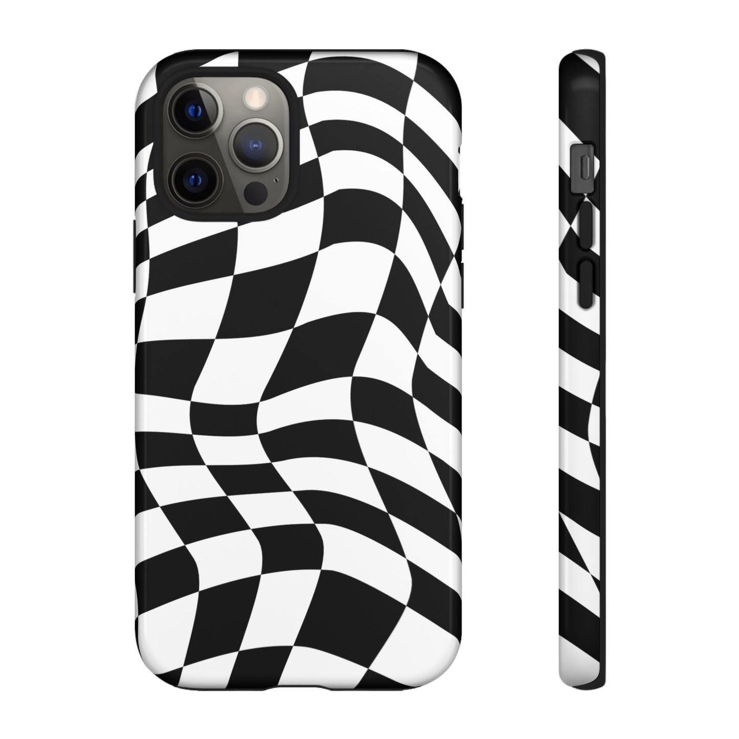 Warped Checker Tough Phone Case