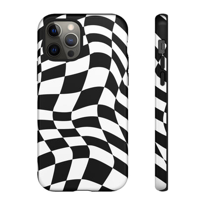 Warped Checker Tough Phone Case