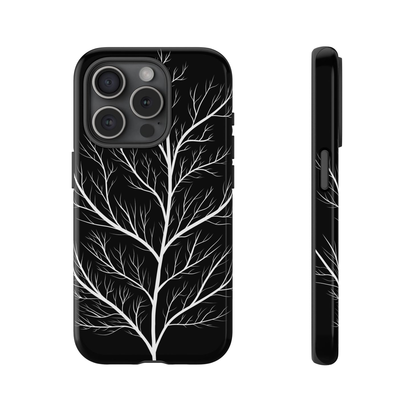 White Tree Silhouette Tough Phone Case