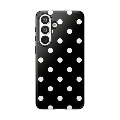 Black Polka Dot Tough Phone Case
