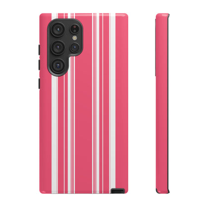 Pink Prep Stripe Tough Phone Case