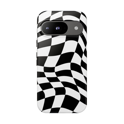 Warped Checker Tough Phone Case