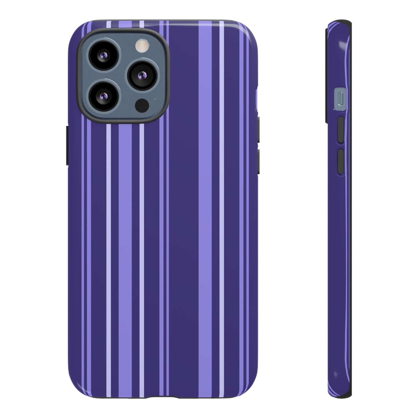 Berry Violet Stripe Tough Phone Case