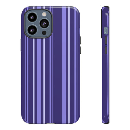 Berry Violet Stripe Tough Phone Case