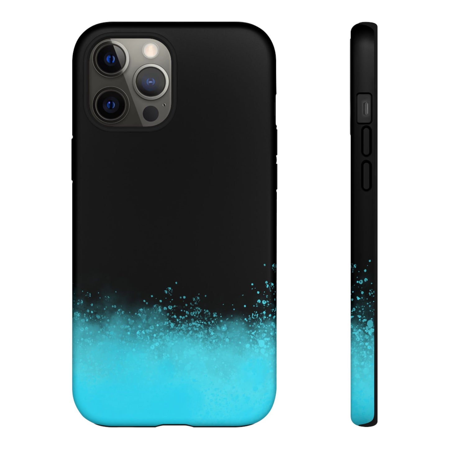 Black Aqua Splash Tough Phone Case