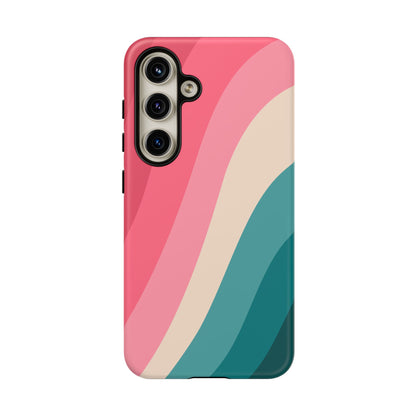 Blush Teal Wave Tough Phone Case