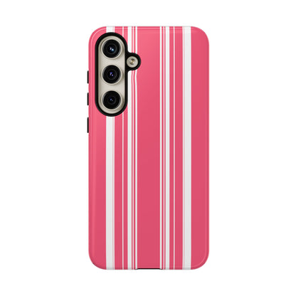Pink Prep Stripe Tough Phone Case