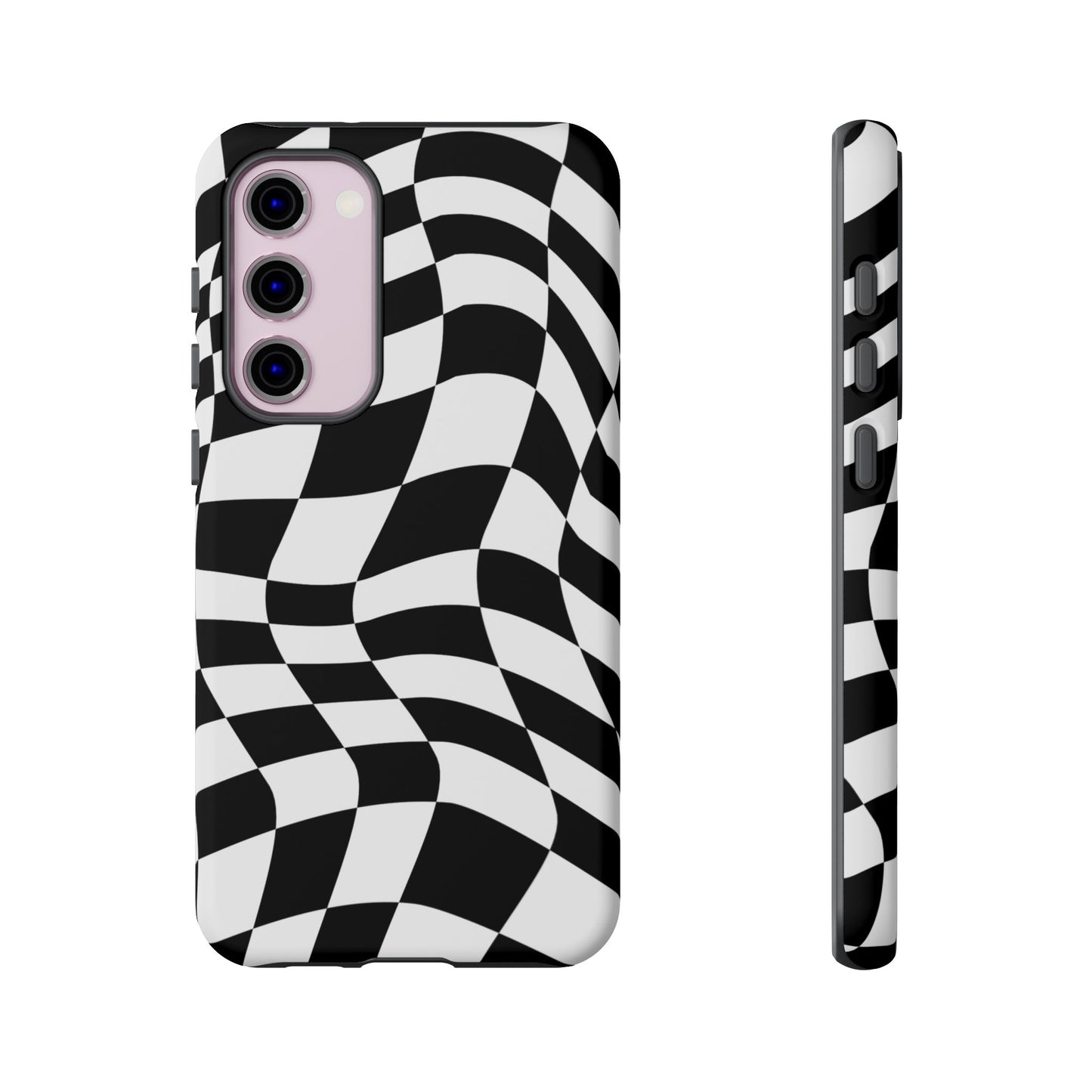 Warped Checker Tough Phone Case