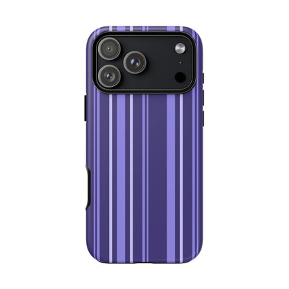 Berry Violet Stripe Tough Phone Case