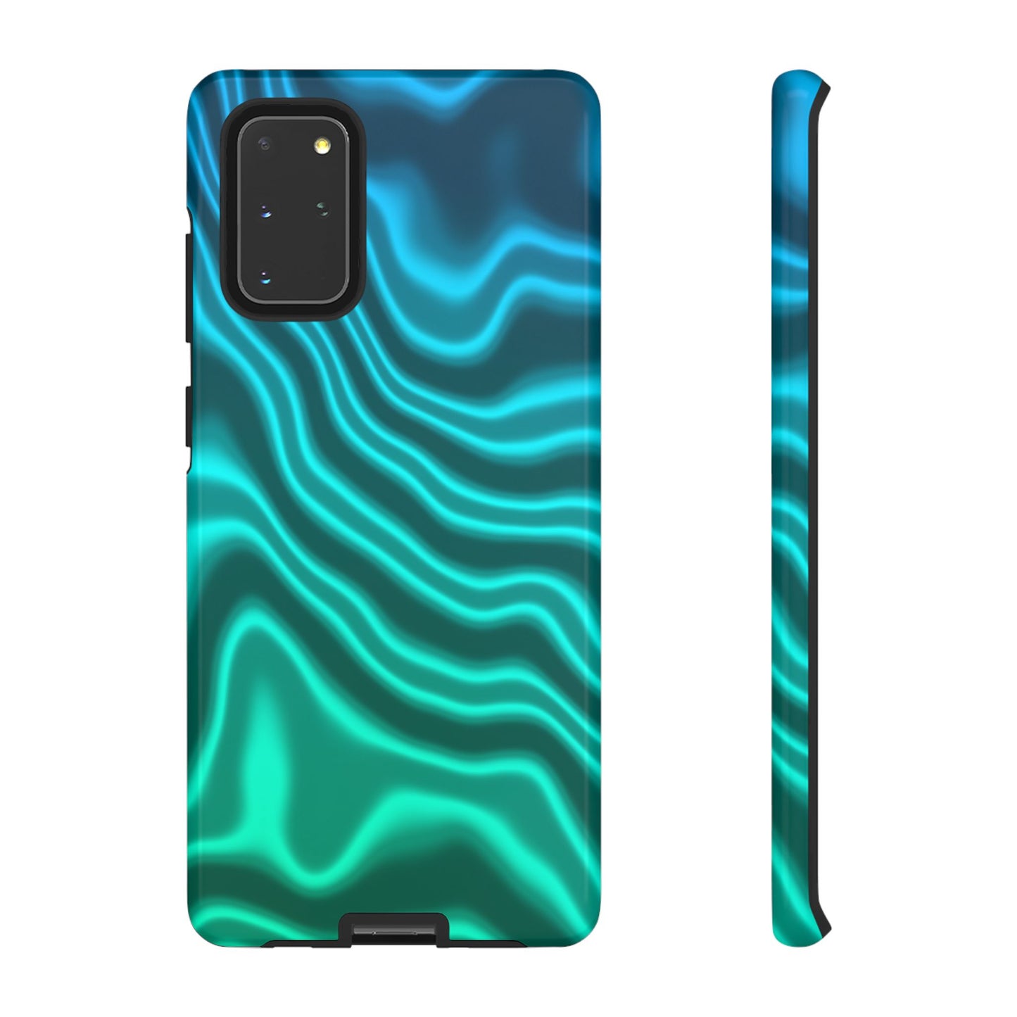Teal Glow Wave Tough Phone Case