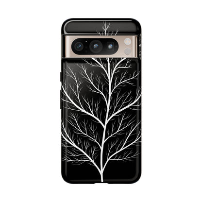 White Tree Silhouette Tough Phone Case