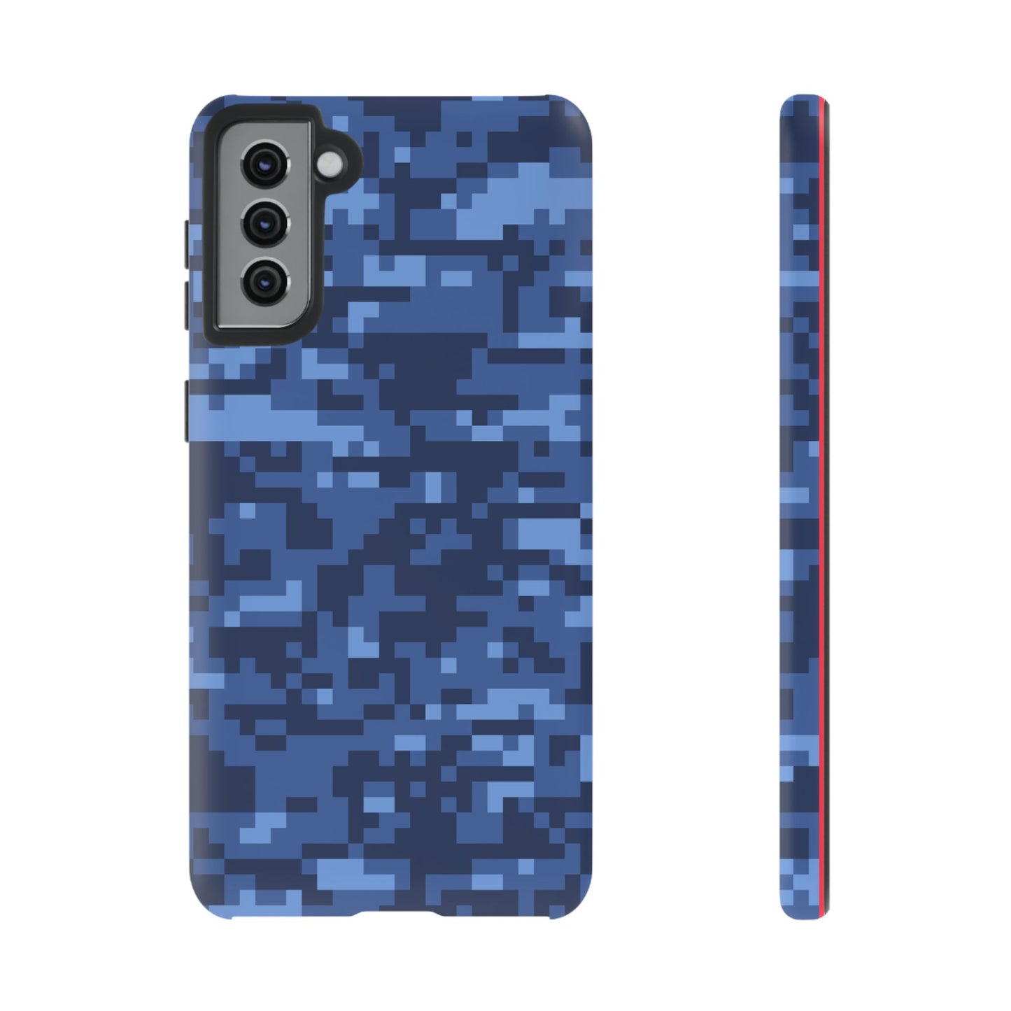 Navy Pixel Camo Tough Phone Case