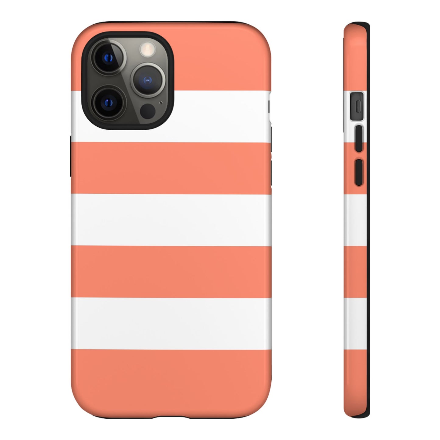 Coral Cabana Stripe Tough Phone Case