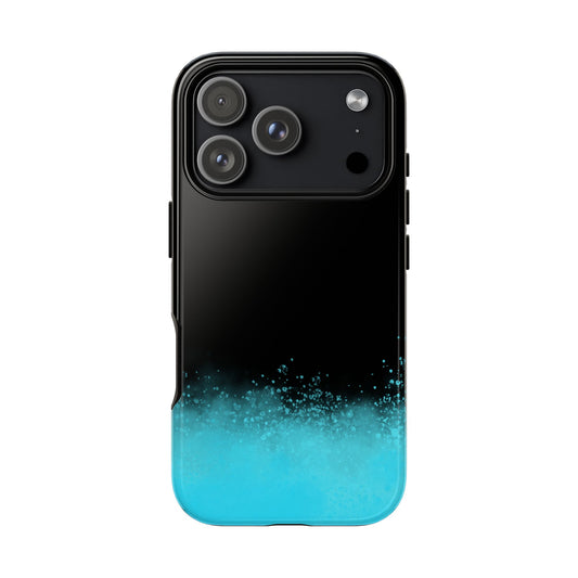Black Aqua Splash Tough Phone Case