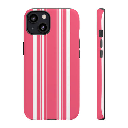 Pink Prep Stripe Tough Phone Case