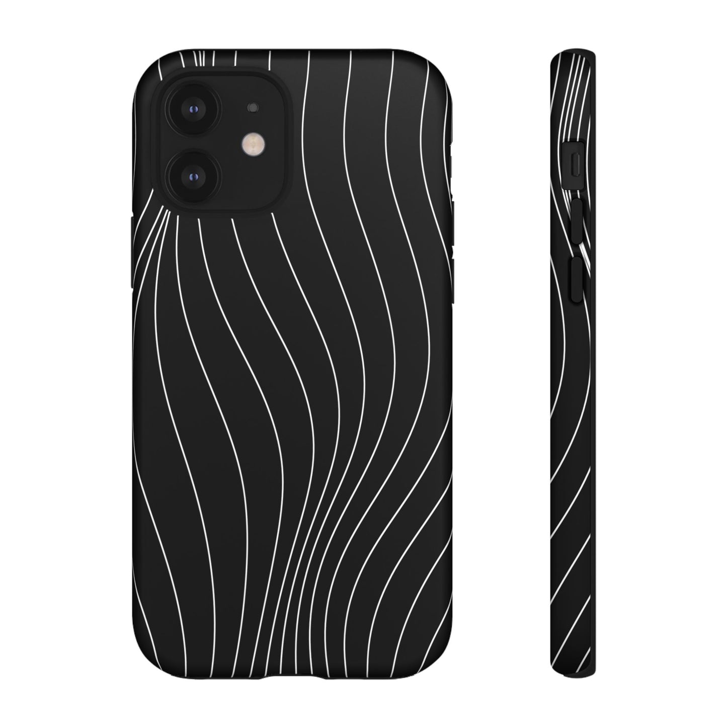 Black Wave Line Tough Phone Case