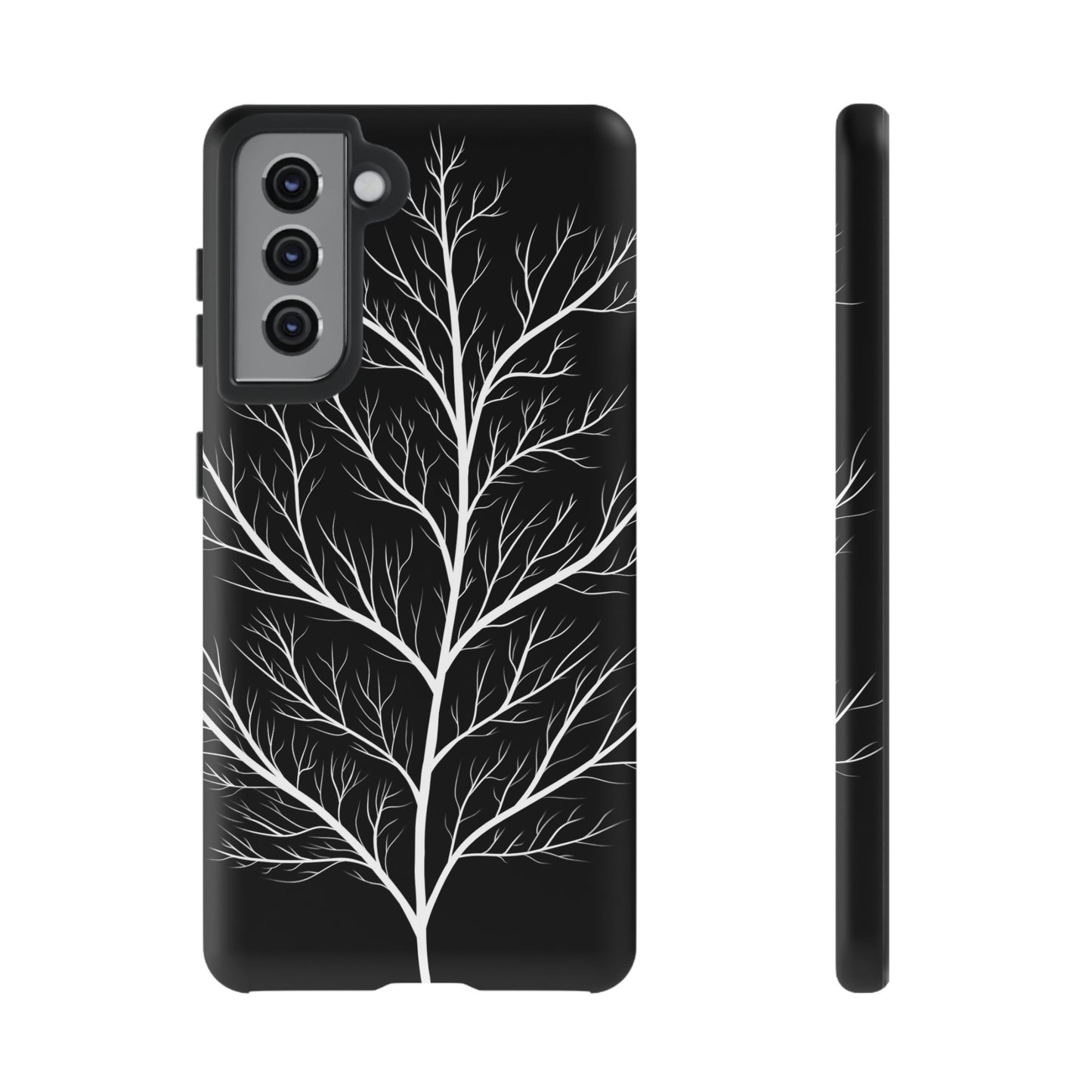 White Tree Silhouette Tough Phone Case