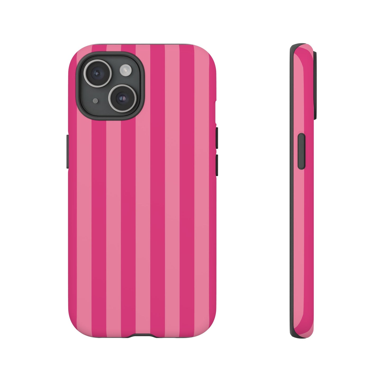 Pink Candy Stripe Tough Phone Case