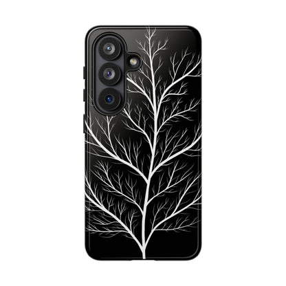 White Tree Silhouette Tough Phone Case