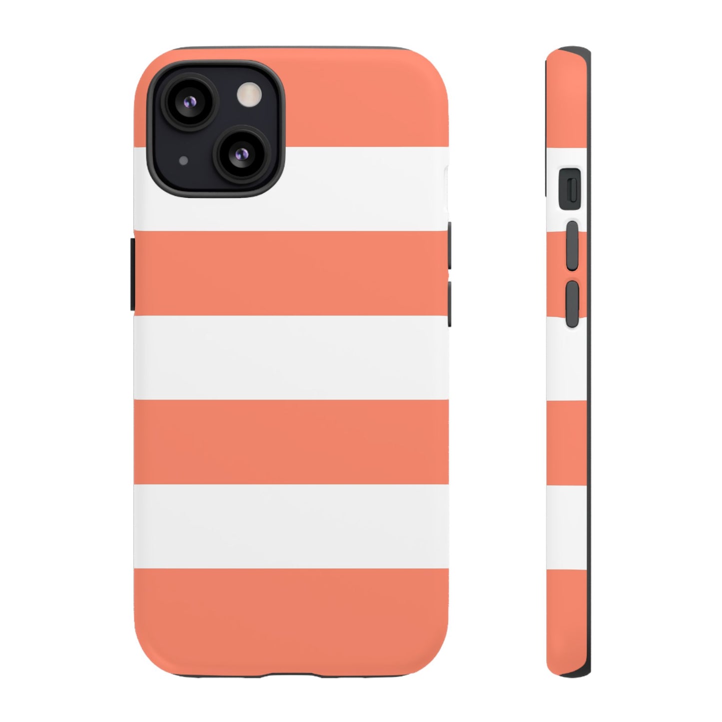 Coral Cabana Stripe Tough Phone Case