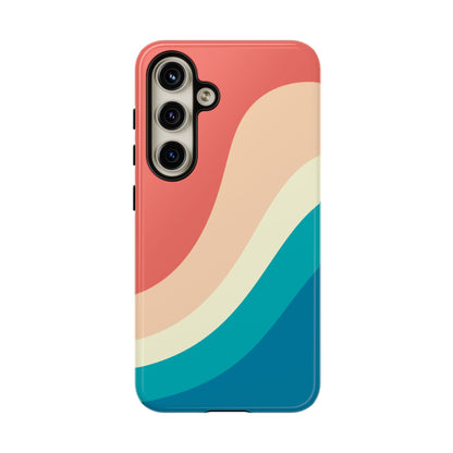 Retro Sunset Wave Tough Phone Case