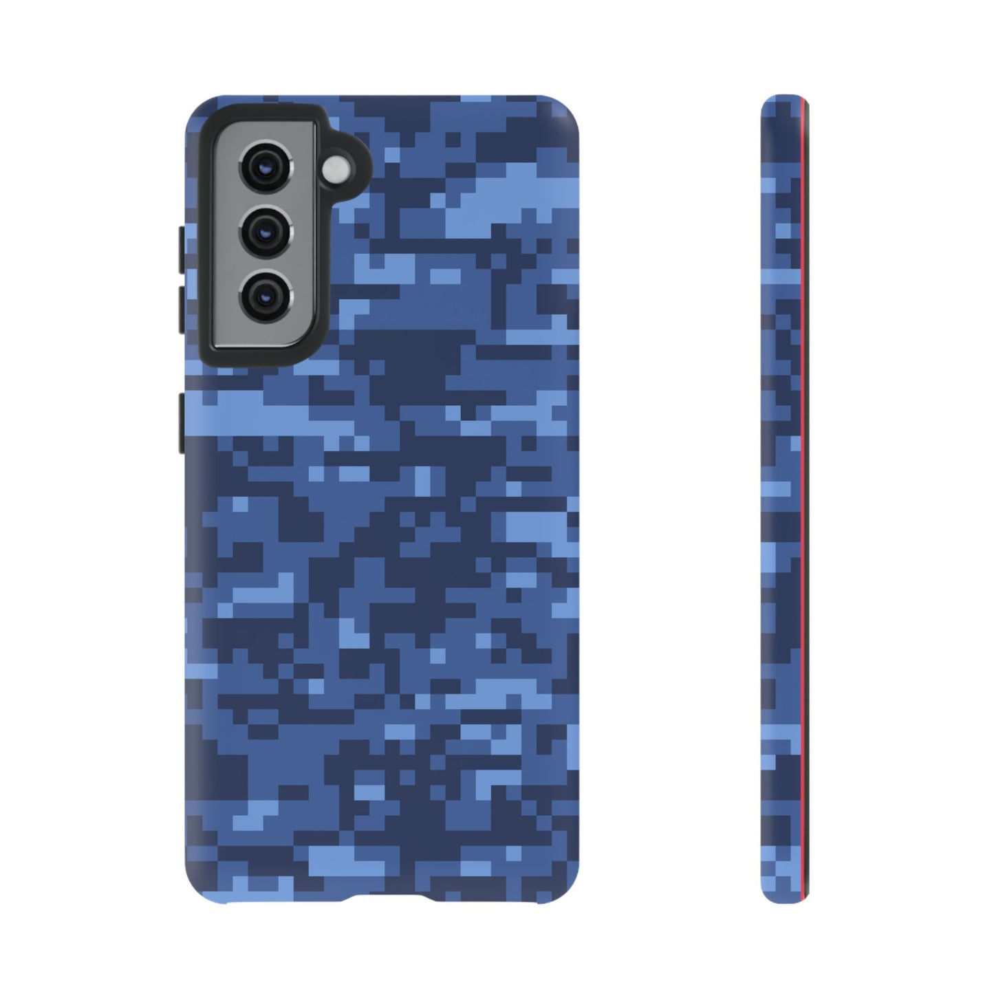 Navy Pixel Camo Tough Phone Case