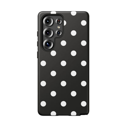 Black Polka Dot Tough Phone Case
