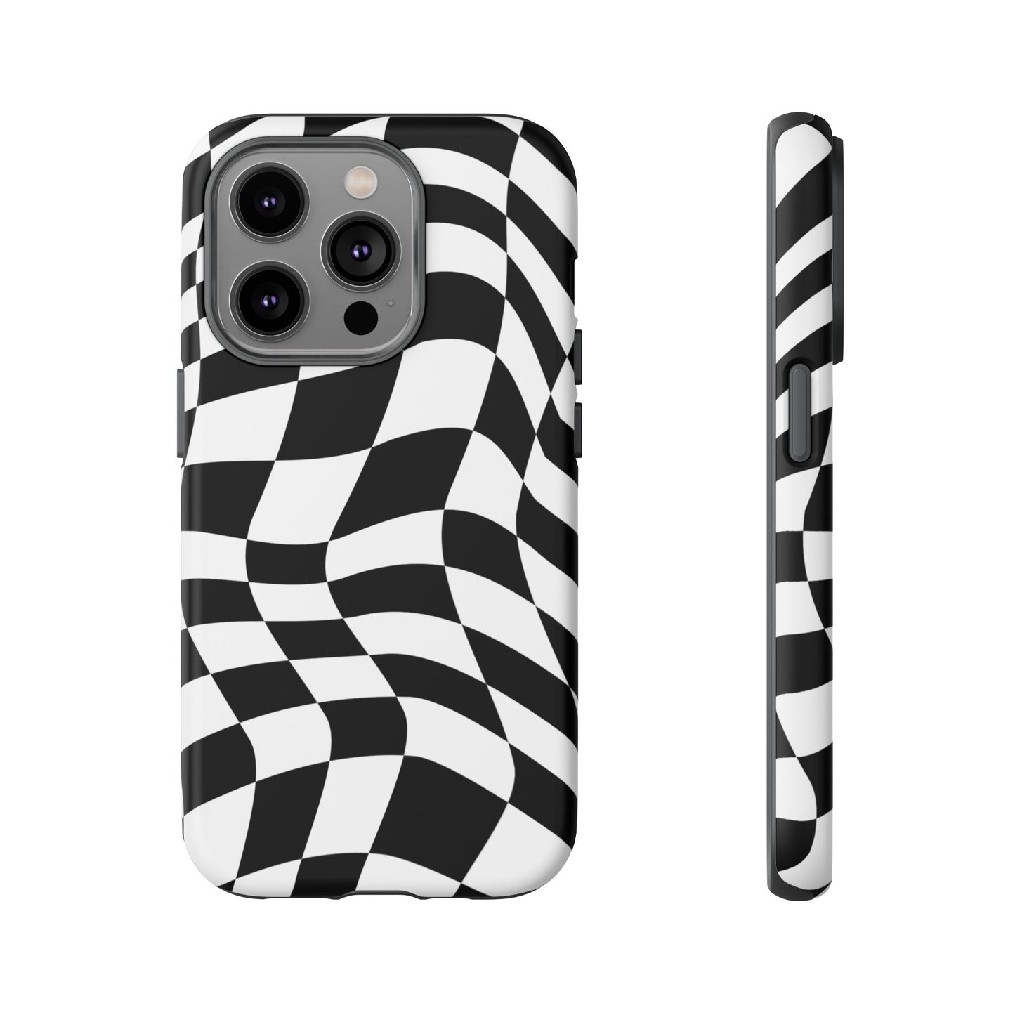 Warped Checker Tough Phone Case