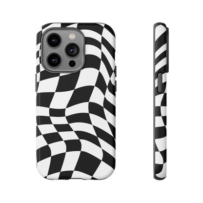 Warped Checker Tough Phone Case