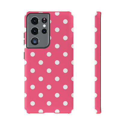 Bubblegum Pink Polka Dot Tough Phone Case
