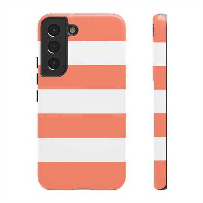 Coral Cabana Stripe Tough Phone Case