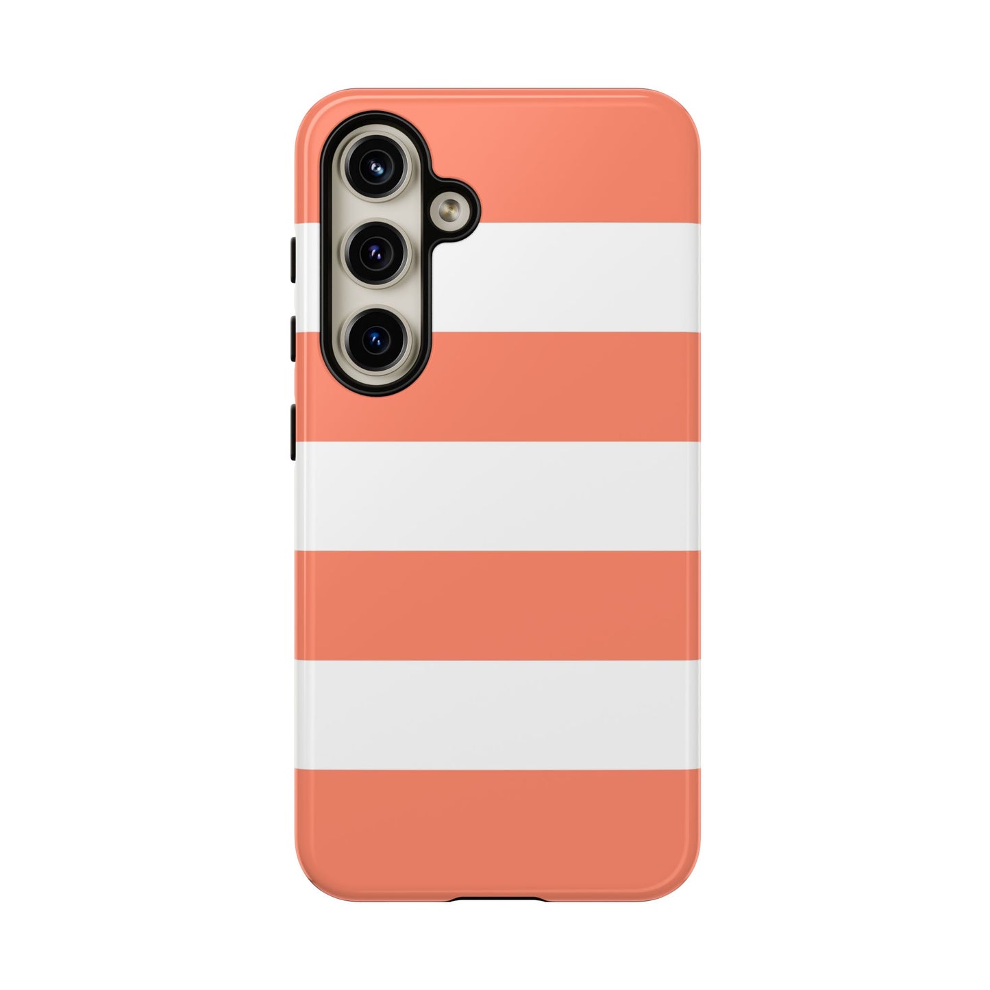 Coral Cabana Stripe Tough Phone Case