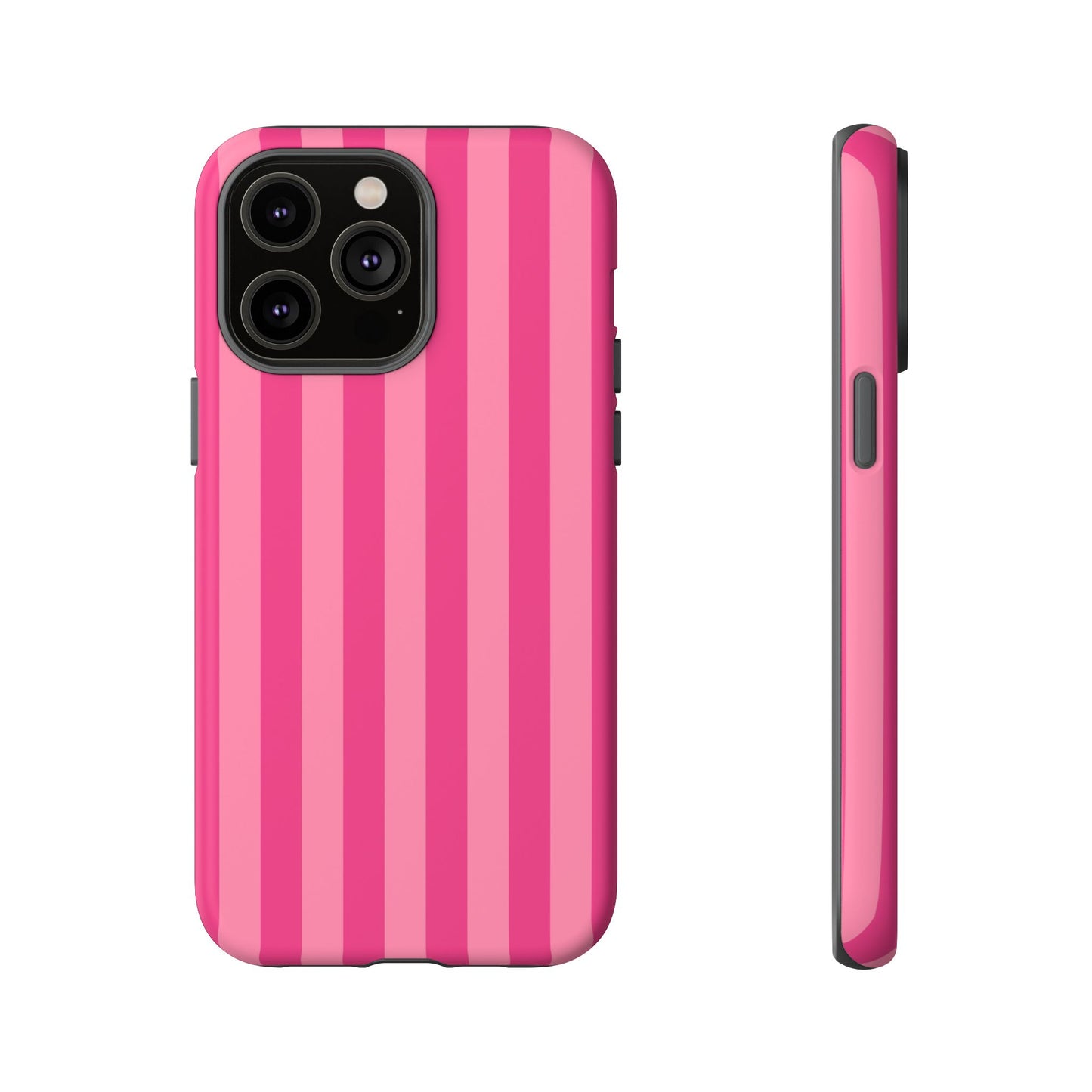 Pink Candy Stripe Tough Phone Case