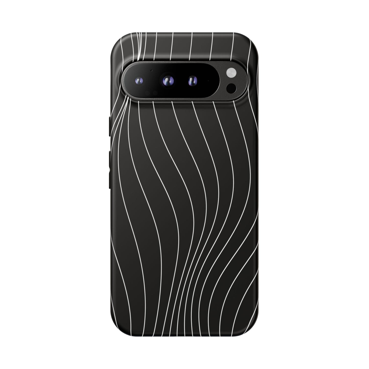 Black Wave Line Tough Phone Case