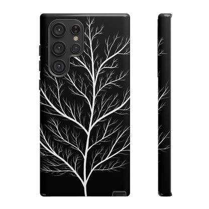 White Tree Silhouette Tough Phone Case