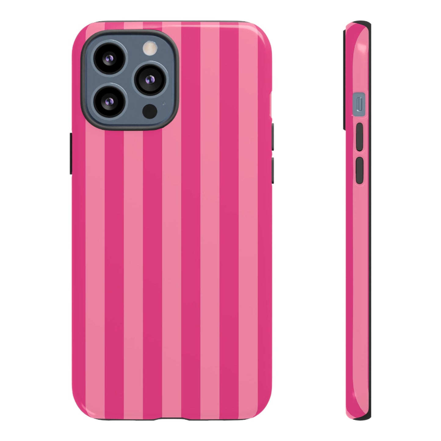 Pink Candy Stripe Tough Phone Case