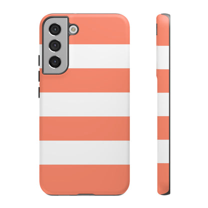 Coral Cabana Stripe Tough Phone Case