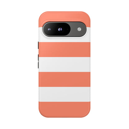 Coral Cabana Stripe Tough Phone Case
