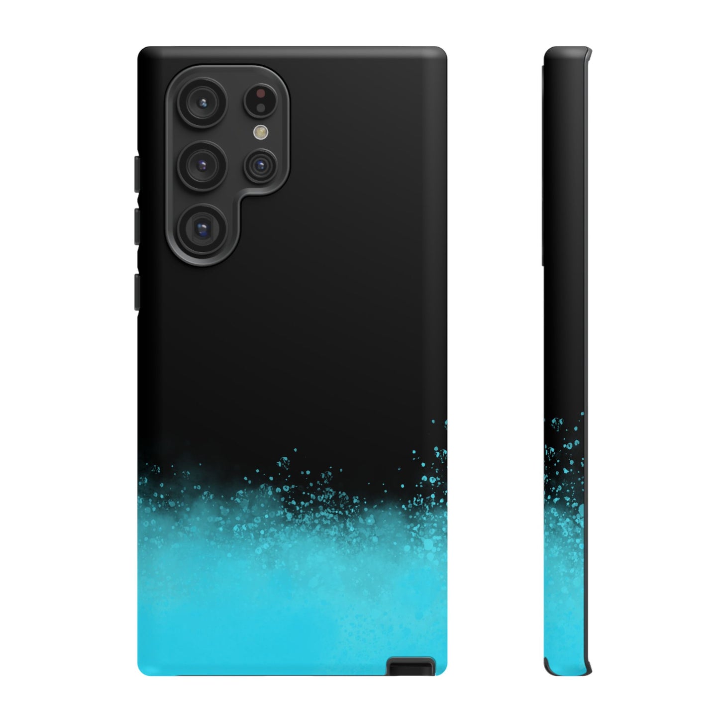 Black Aqua Splash Tough Phone Case