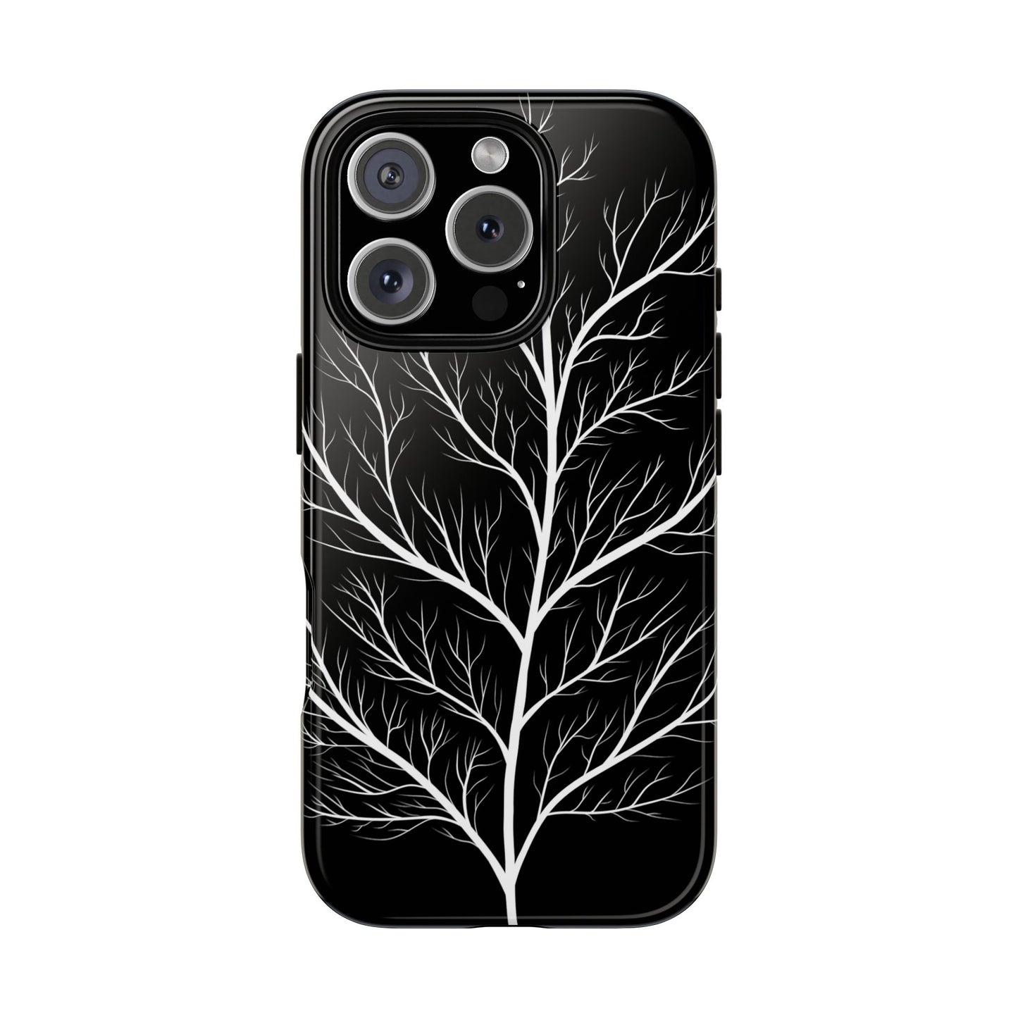 White Tree Silhouette Tough Phone Case