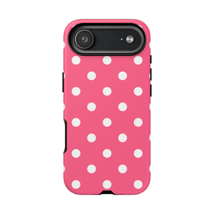 Bubblegum Pink Polka Dot Tough Phone Case
