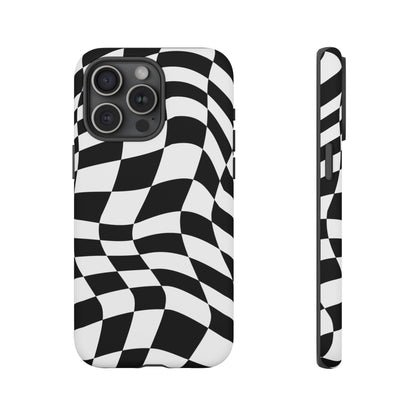Warped Checker Tough Phone Case