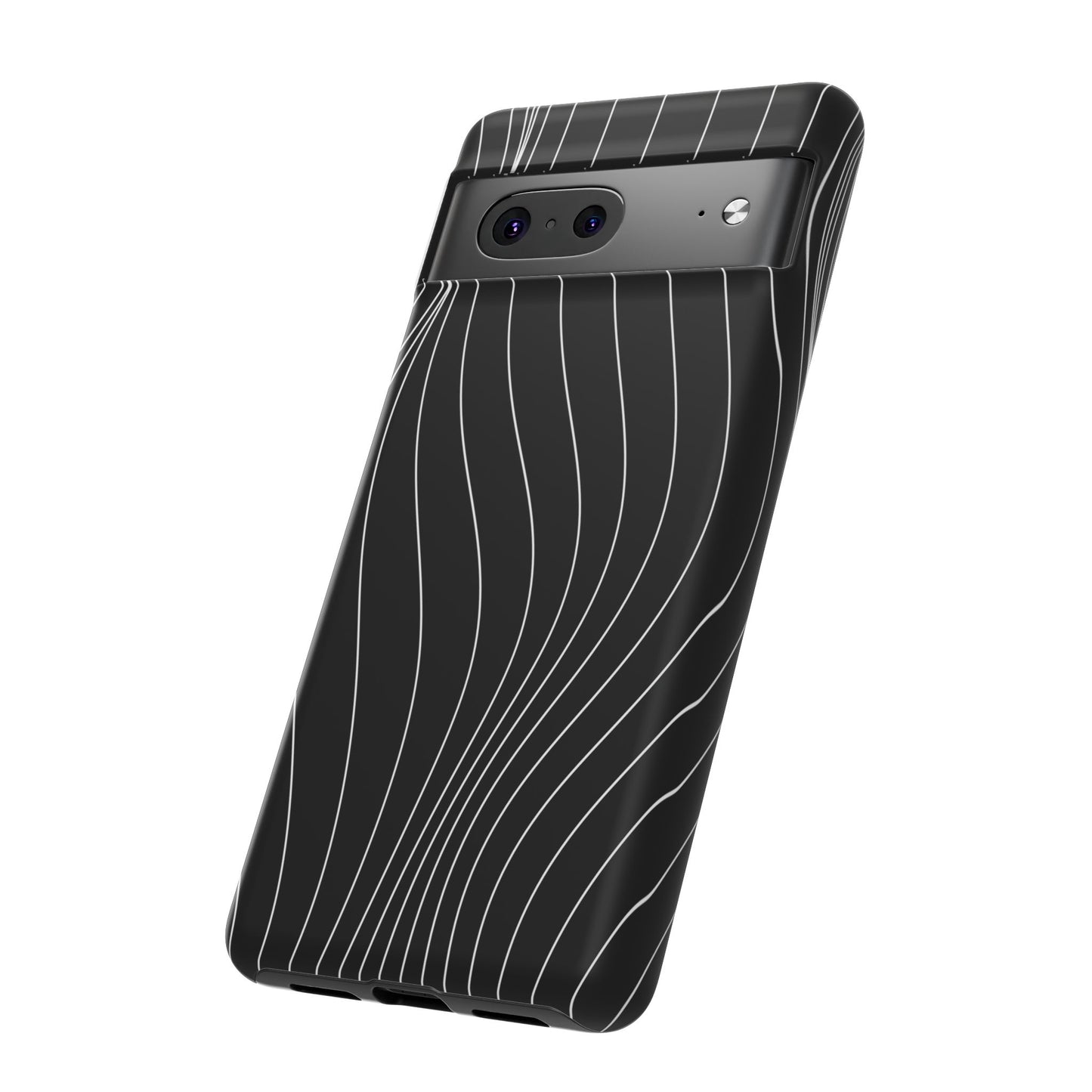 Black Wave Line Tough Phone Case