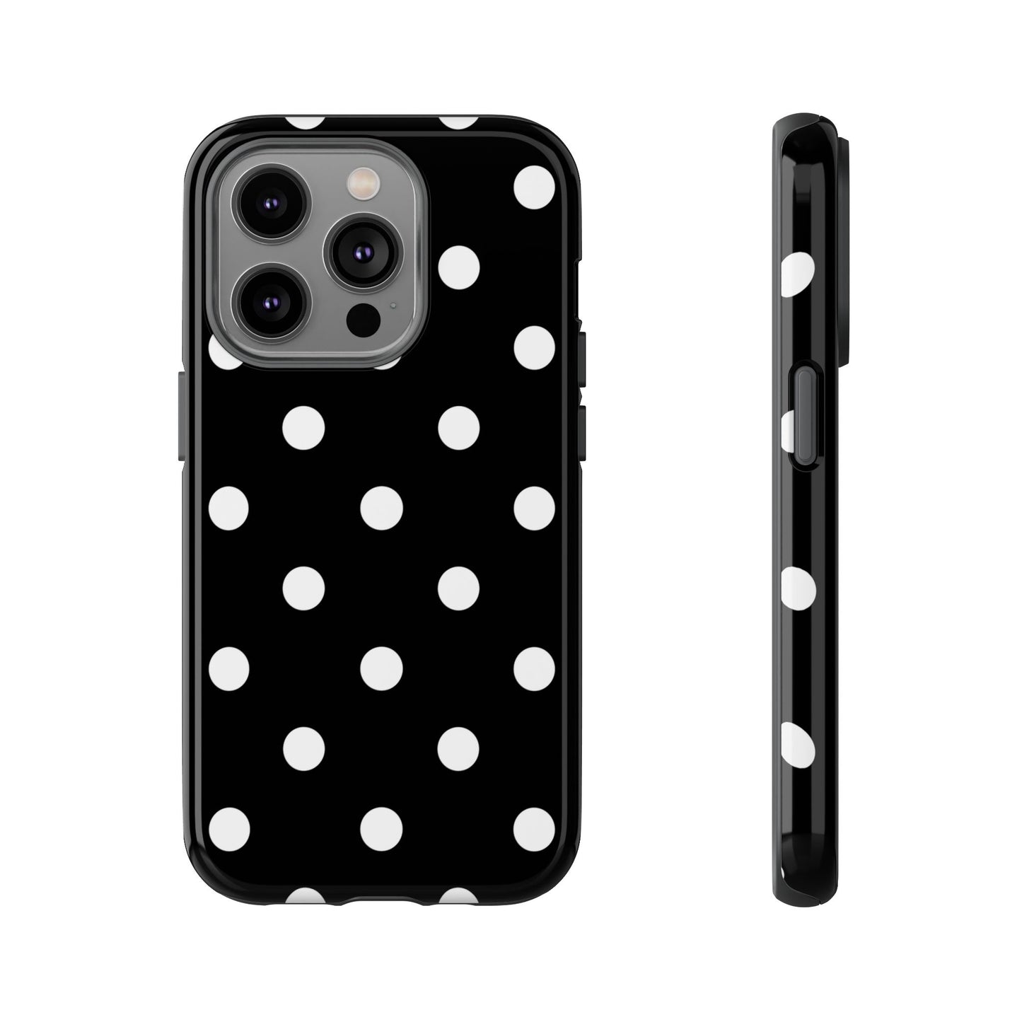 Black Polka Dot Tough Phone Case