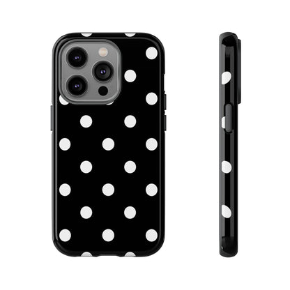 Black Polka Dot Tough Phone Case