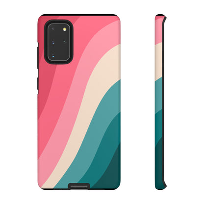 Blush Teal Wave Tough Phone Case