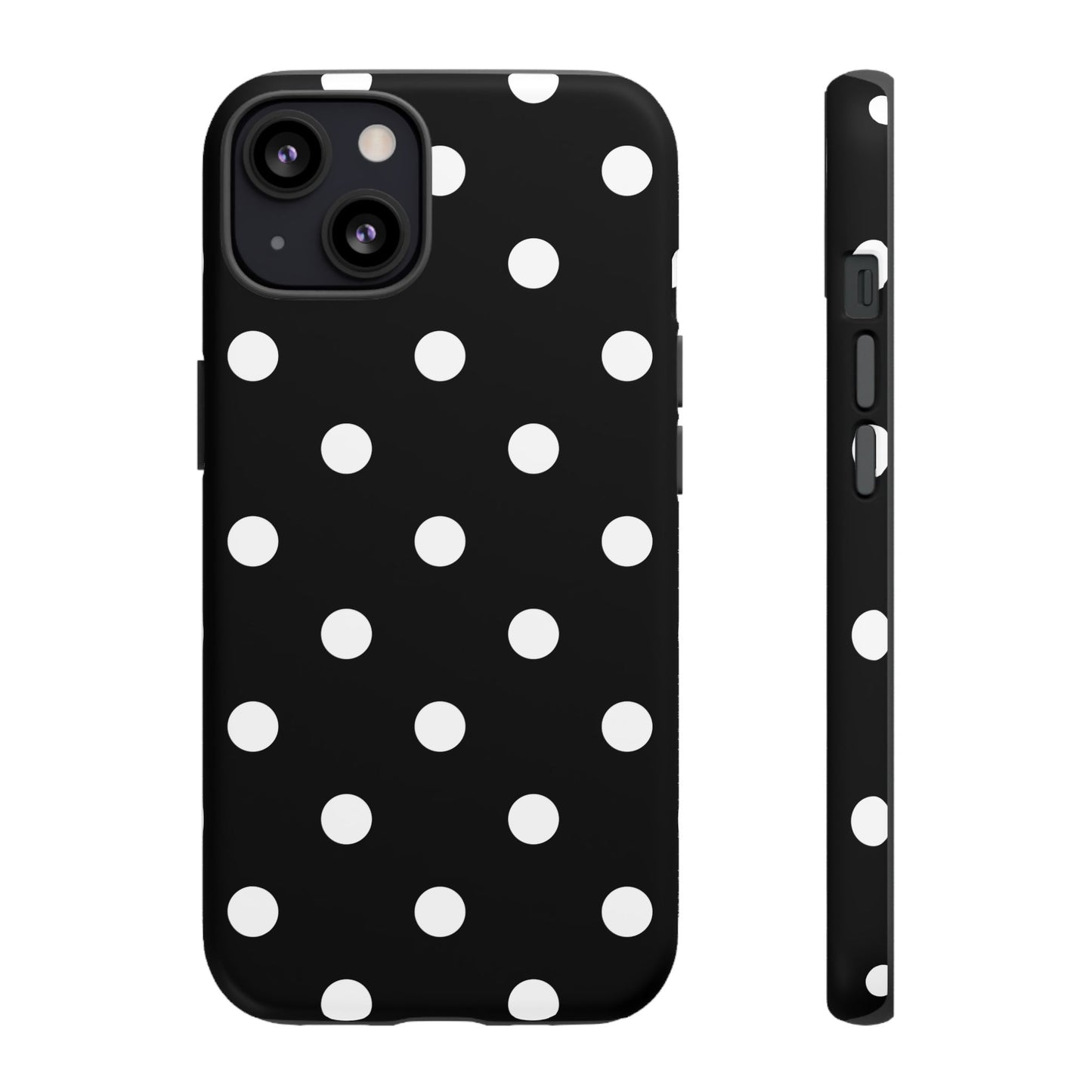 Black Polka Dot Tough Phone Case
