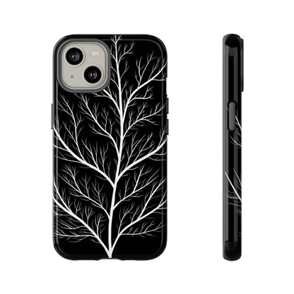 White Tree Silhouette Tough Phone Case