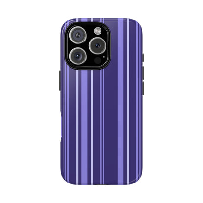 Berry Violet Stripe Tough Phone Case
