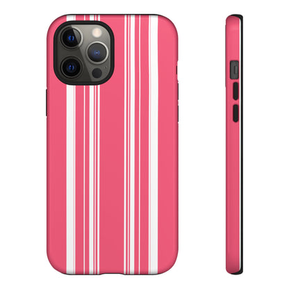 Pink Prep Stripe Tough Phone Case